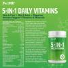 imagePet MD 5in1 Dog Multivitamin  30 Essential Vitamins Minerals ampamp Nutrients for Skin ampamp Coat Hip ampamp Joint Digestion Immune ampamp Senior Dog Vitamins  Glucosamine Omega 3 6 9 ampamp Probiotics  120 ct60 ct