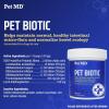 imagePet MD Biotic Probiotics for Dogs ampamp Cats  Prebiotic Fiber ampamp Probiotic Powder  Gas Constipation Relief ampamp Anti Diarrhea  Balance Digestive Flora ampamp Restore Gut Health for Dogs ampamp Cats  212 oz