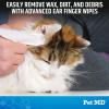 imagePet MD Cat and Dog Ear Cleaner Wipes  Advanced Otic Veterinary Ear Cleaner Formula  Dog Ear Infection Treatment  100 CountFinger Wipes