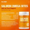 imagePet MD Salmon Omega Bites for Dogs  Skin and Coat Supplement with Omega 3 ampamp 6 for Dogs Plus DHA ampamp EPA  Promotes Allergy ampamp Dry Skin Relief  120 ct60ct
