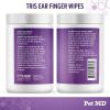 imagePet MD Veterinary Tris Flush Cat ampamp Dog Ear Cleaner  and Infection Treatment with Ketoconazole 12 ozFinger Wipes