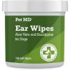 imagePet MD  Dog Ear Cleaner Wipes  Otic Cleanser for Dogs to Stop Ear Itching and Infections with Aloe and Eucalyptus  100 CountRegular Wipes