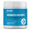 imagePet MD Cat and Dog Ear Cleaner Wipes  Advanced Otic Veterinary Ear Cleaner Formula  Dog Ear Infection Treatment  100 CountRegular Wipes
