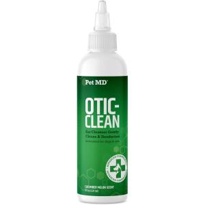 imagePet MD Cat ampamp Dog Ear Cleaner  Otic Ear Solution for Dogs  Pet Ear Cleaner  Cat Ear Cleaner Liquid  Cat ampamp Dog Cleaning Supplies  Sugar Cookie Scent  8 ozCucumber Melon