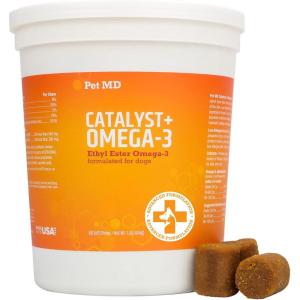 imagePet MD Catalyst Omega 3 Chews for Dogs  Ethyl Ester Omega 3 Fish Oil for Dogs  Dog Skin and Coat Supplement  Reduces Inflammation for Dog Itchy Skin and Dog Scratching Relief  60 Ct  Pet MD