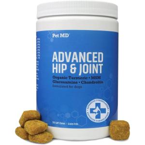 imagePet MD Glucosamine for Dogs  Dog Joint Supplement with Glucosamine Chondroitin ampamp MSM  Inflammatory Pain Relief Chews for Hip ampamp Joints  Bacon Flavored  Includes Yucca ampamp Turmeric  120 Ct