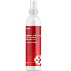 imagePet MD Topical Spray for Dogs Cats and Horses with Essential Fatty Acids Aloe and Vitamin E  8 oz