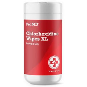 imagePet MD XL Topical Wipes with Aloe for Dogs and Cats  Topical Wipes for Cleansing of Skin and Coat for Pets  70 XL Wipes