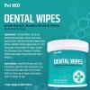 imagePet MD Dog Breath Freshener Dental Wipes for Dogs  Tartar and Plaque Remover for Teeth Cleaning  Fresh Apple ampamp Mint Scent Bad Breath Treatment for Dogs  100 Count