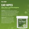 imagePet MD Dog Ear Cleaning Wipes with Aloe and Eucalyptus  Veterinary Tris Flush Cat ampamp Dog Ear Cleaner