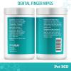 imagePet MD Pet Dental Finger Wipes for Dogs  Plaque and Tartar Remover for Dogs to Improve Oral Care  Pet Teeth Cleaning Finger Wipes for Healthy Gums and Fresh Breath  Fresh Apple ampamp Mint 50ct