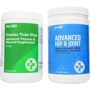 imagePet MD Advanced Hip  Joint Chews ampamp Canine Tabs Plus Advanced Multivitamins