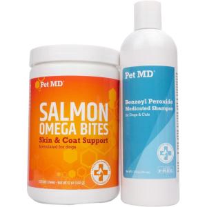 imagePet MD Benzoyl Peroxide Shampoo ampamp Pet MD Salmon Omega Bites