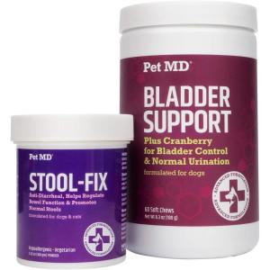 imagePet MD Bladder Support Chews ampamp Pet MD Stool Fix