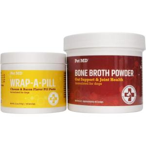 imagePet MD Bone Broth Powder ampamp Wrap A Pill Cheese  Bacon Flavor