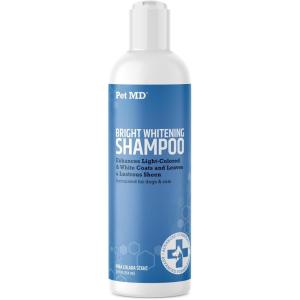 imagePet MD Bright Whitening Shampoo for Dogs ampamp Cats  Tearless Protein Enriched Shampoo wOatmeal for Brightening White ampamp Light Colored Coats  Cleans Adds Luster ampamp Controls Matting ampamp Tangling  12 oz