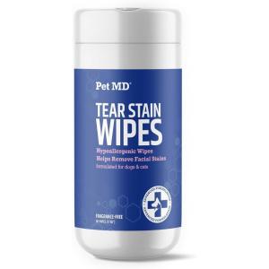 imagePet MD Dog Tear Stain Remover Wipes  Cat and Dog Eye Wipes for Discharge and Crust  Pet Eye Wipes for Dogs  60 ct