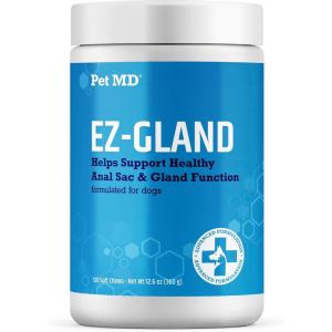 imagePet MD EZ Gland  Dog Anal Gland Chews with Pumpkin and Fiber for Dogs for Digestive Support Constipation Relief and Stool Firmer  120 ct Soft Chews120 ct