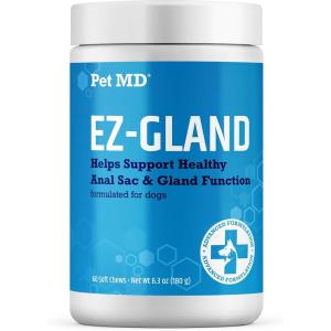 imagePet MD EZ Gland  Dog Anal Gland Chews with Pumpkin and Fiber for Dogs for Digestive Support Constipation Relief and Stool Firmer  120 ct Soft Chews60 ct