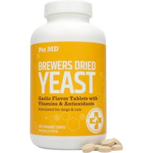 imagePet MD Garlic ampamp Brewers Yeast for Dogs ampamp Cats  Garlic and Yeast Plus Antioxidants  Brewers Yeast Tablets for Dogs ampamp Cats  Vitamin B 1 ampamp Vitamin C  500 ct