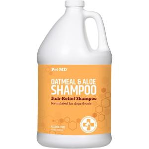 imagePet MD Oatmeal ampamp Aloe Shampoo for Dogs and Cats  Nourishing Anti Itch for Sensitive Dry Skin ampamp Flaking  Professional Grooming ampamp Moisturizing Dog Shampoo Gallon