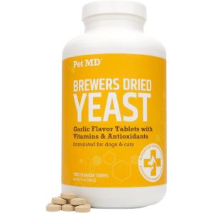 imagePet MD Garlic ampamp Brewers Yeast for Dogs ampamp Cats  Garlic and Yeast Plus Antioxidants  Brewers Yeast Tablets for Dogs ampamp Cats  Vitamin B 1 ampamp Vitamin C  1000 ct1000 ct
